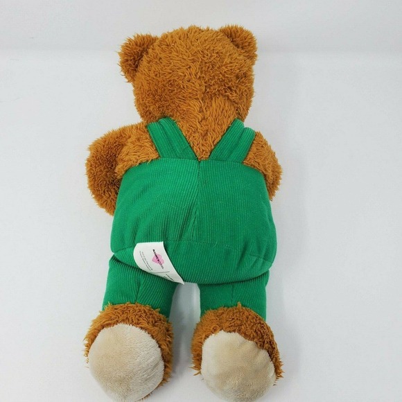 Kohl's Cares Corduroy Plush Stuffed Animal Teddy Bear Green Overalls 14" Story - Picture 3 of 6